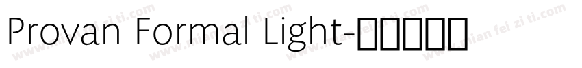 Provan Formal Light字体转换